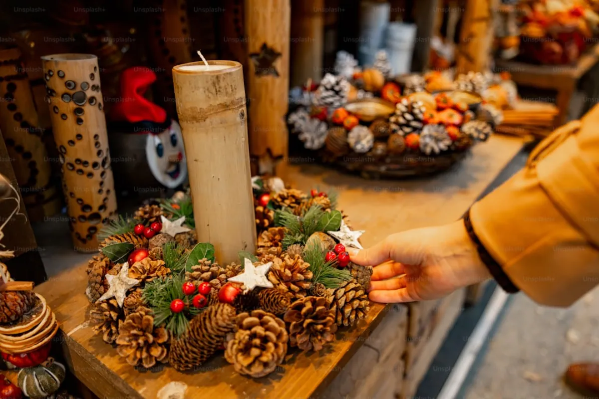 Vin Chaud et Atmosphere de Noel dans les Dolomites
